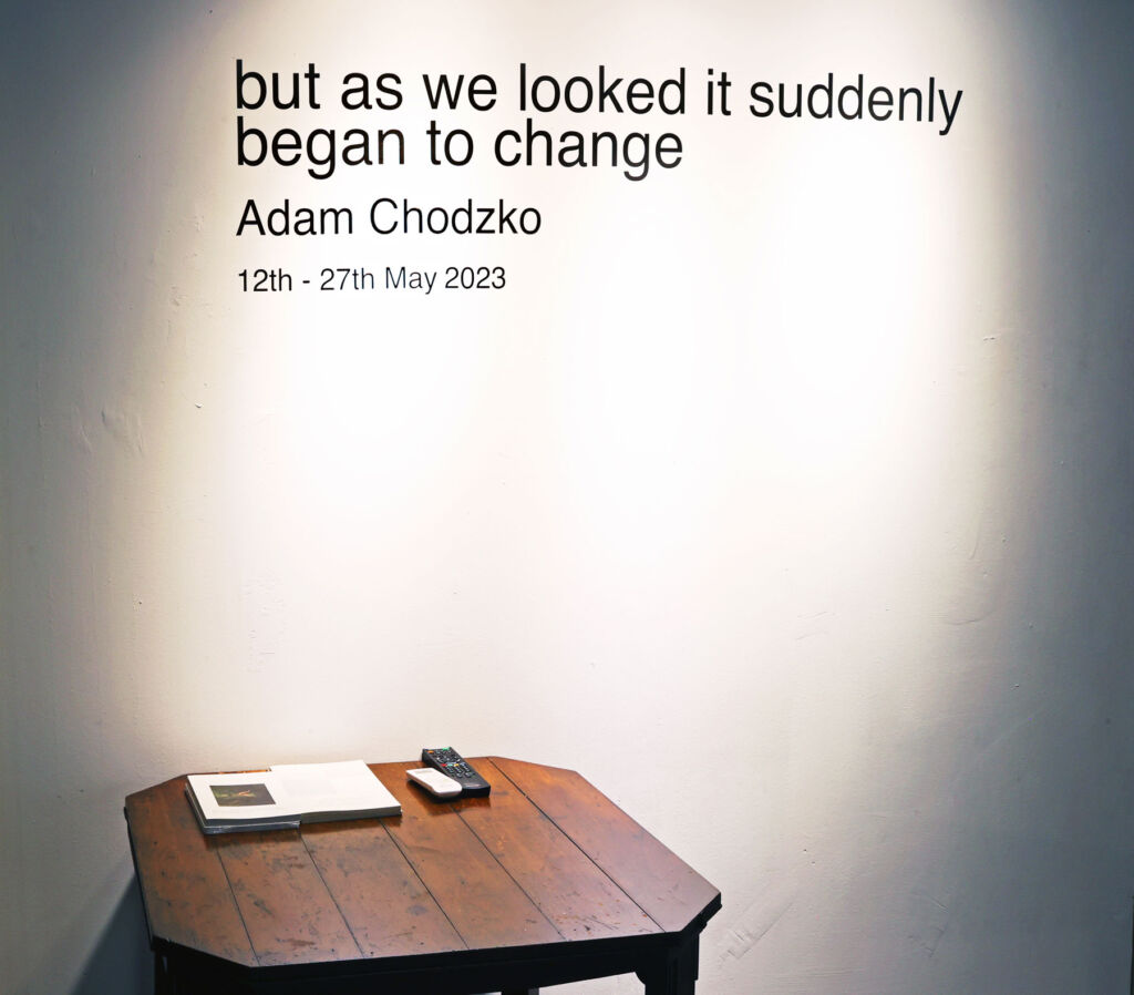 The installation, 'But as we looked it suddenly began to change'