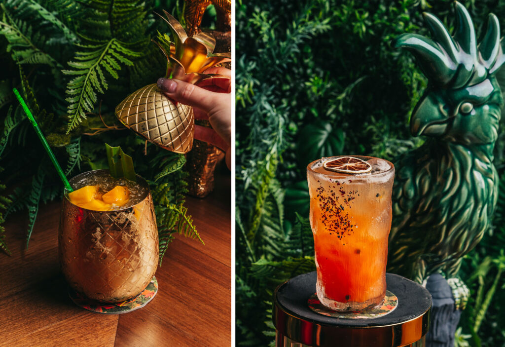 Two photographs of the refreshing cocktails on offer