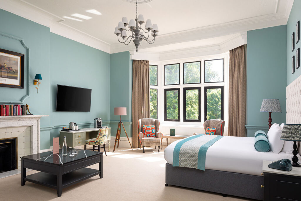 Inside one of the stylish bedroom suites with its classy, high quality furnishings