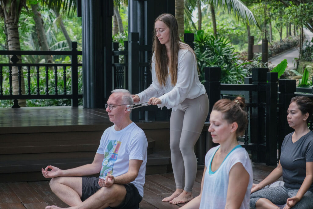Guests experiencing a session at the Energy Zen Retreat