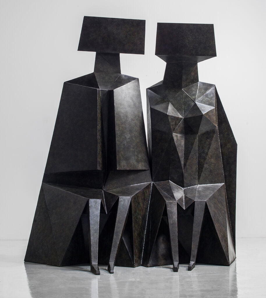 Lynn Chadwick, Sitting Couple C23, 1989, Bronze, 192 x 166 x 152cm