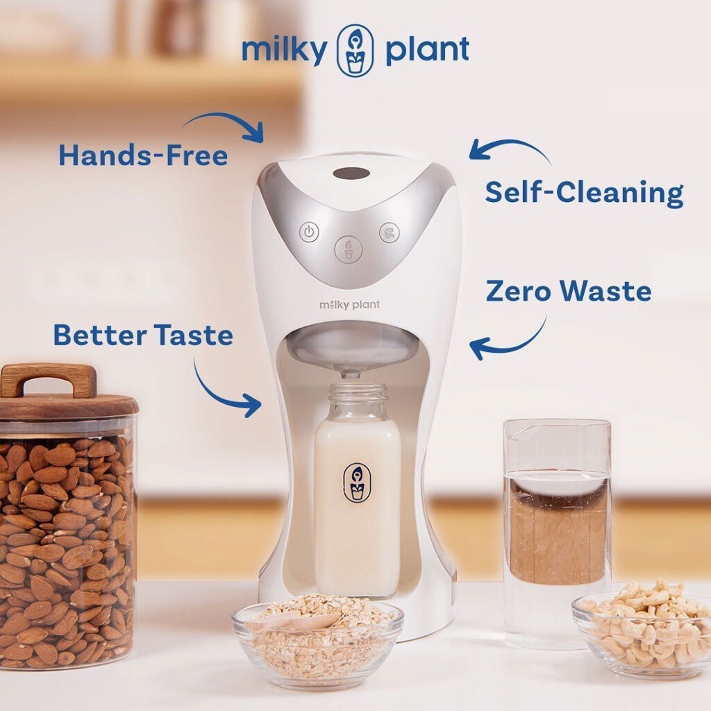 An image showing some of the milk making machines' main features