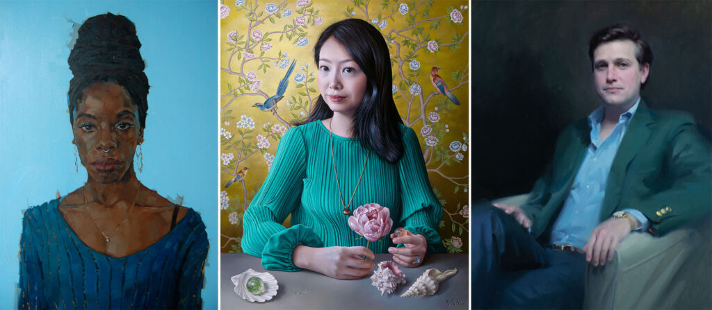 Three portraits by the Royal Society's artists