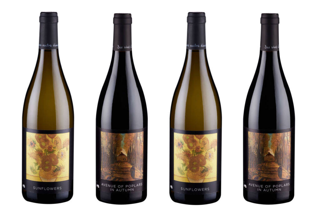 The four wines in the collaboration