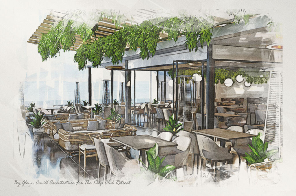 An artists impression of the exterior of one of the restaurants