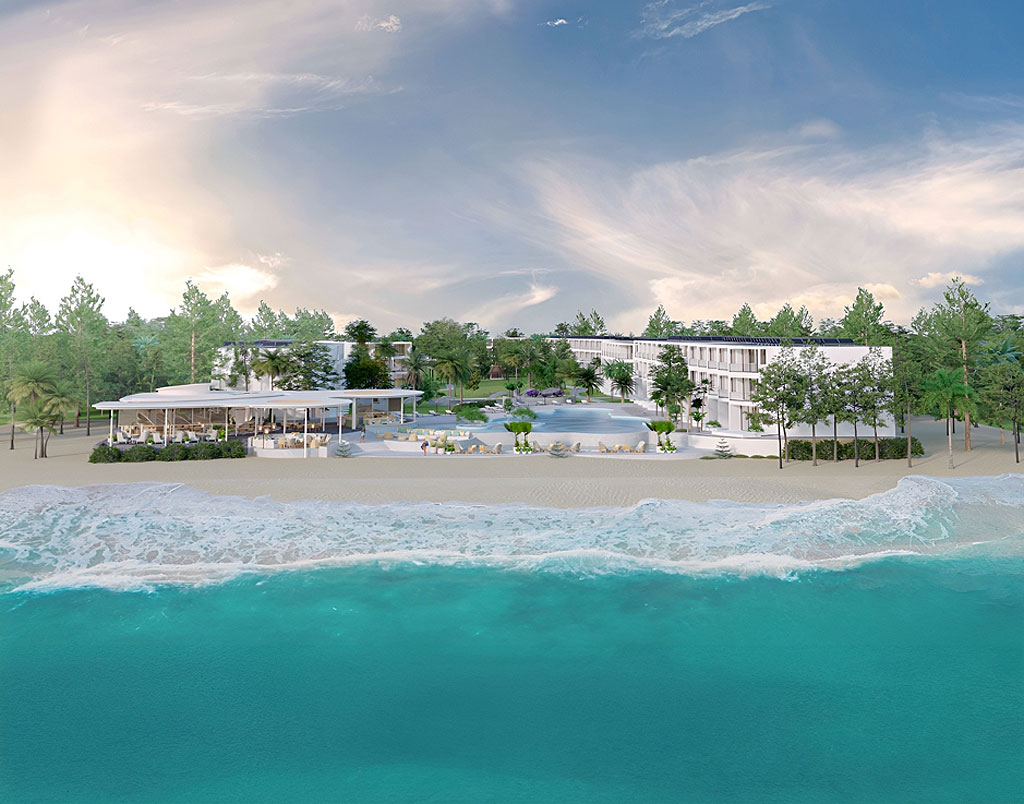  A rendering of the luxury beach front resort