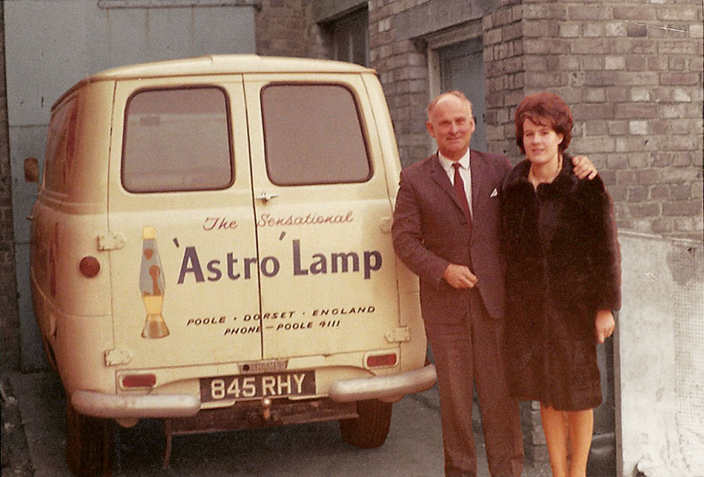 Mr and Mrs Craven standing beside their first company van