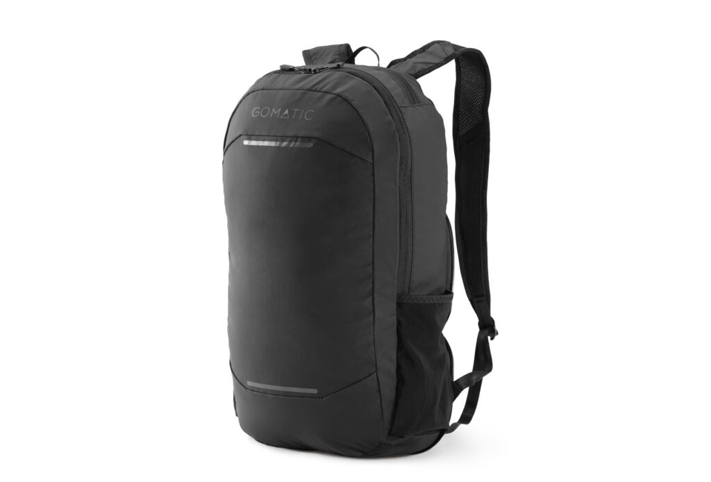 The 42L travel bag in a black colour on a white background