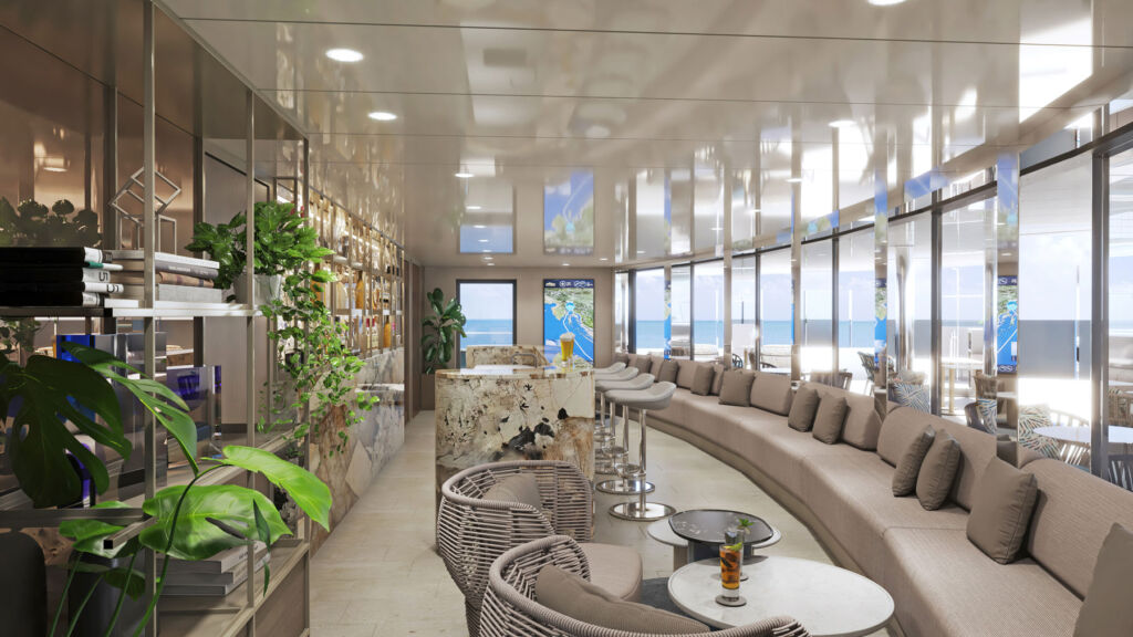 The interior of the sky lounge