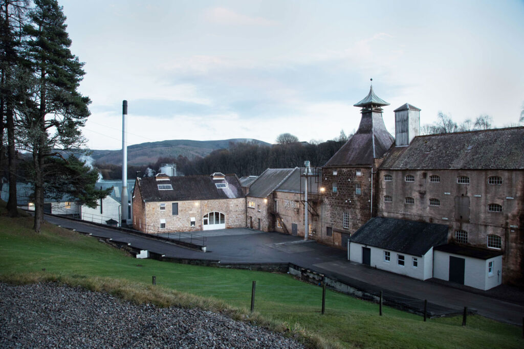 A photograph showing the exterior of the distillery