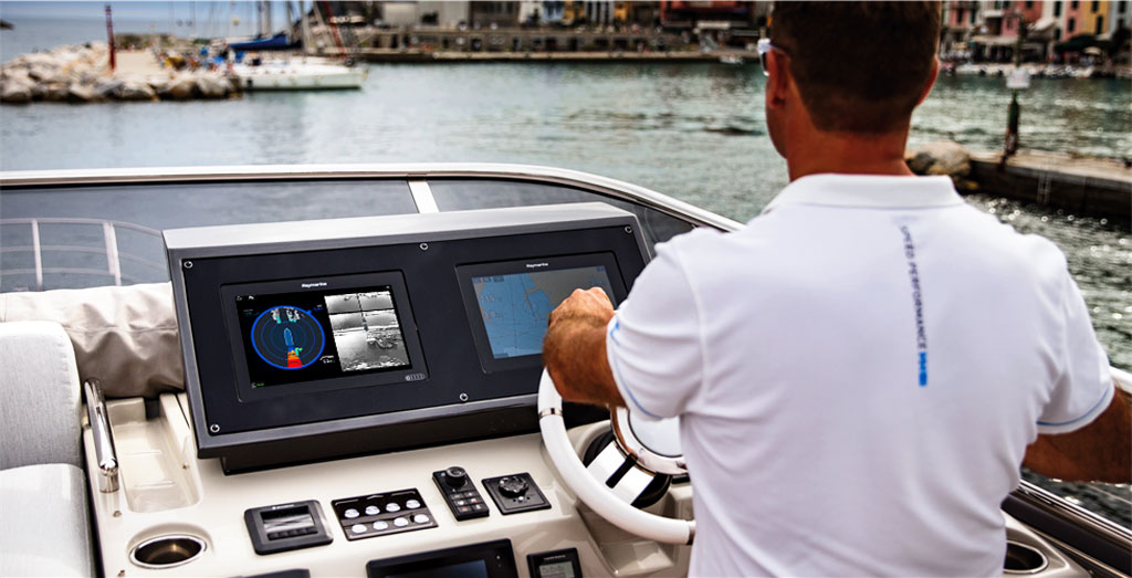 A motorcruiser installed with one of the company's chart plotter systems