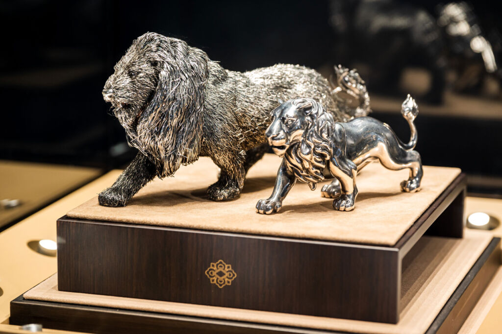 Lion pieces created by the jewellery brand