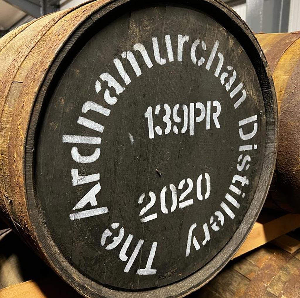 An Ardnamurchan cask at the distillery