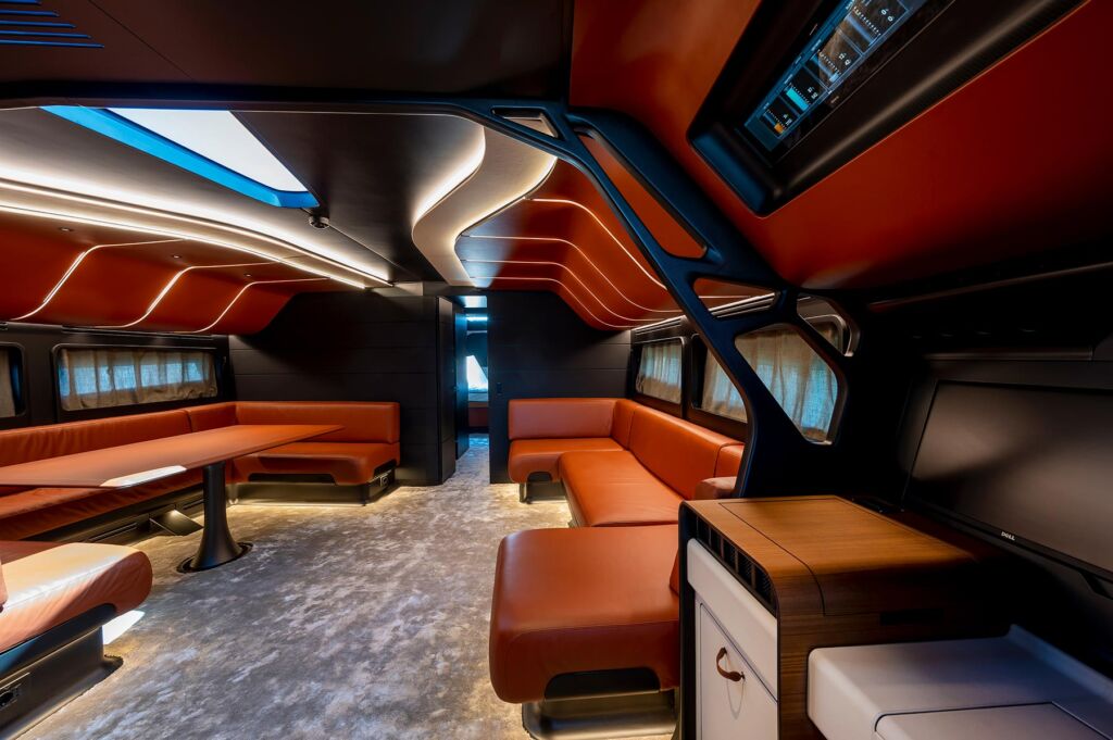 The interior of the world's fastest superyacht