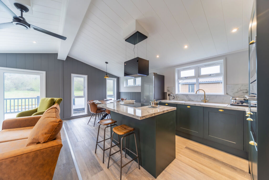 The high quality kitchen design in a lodge