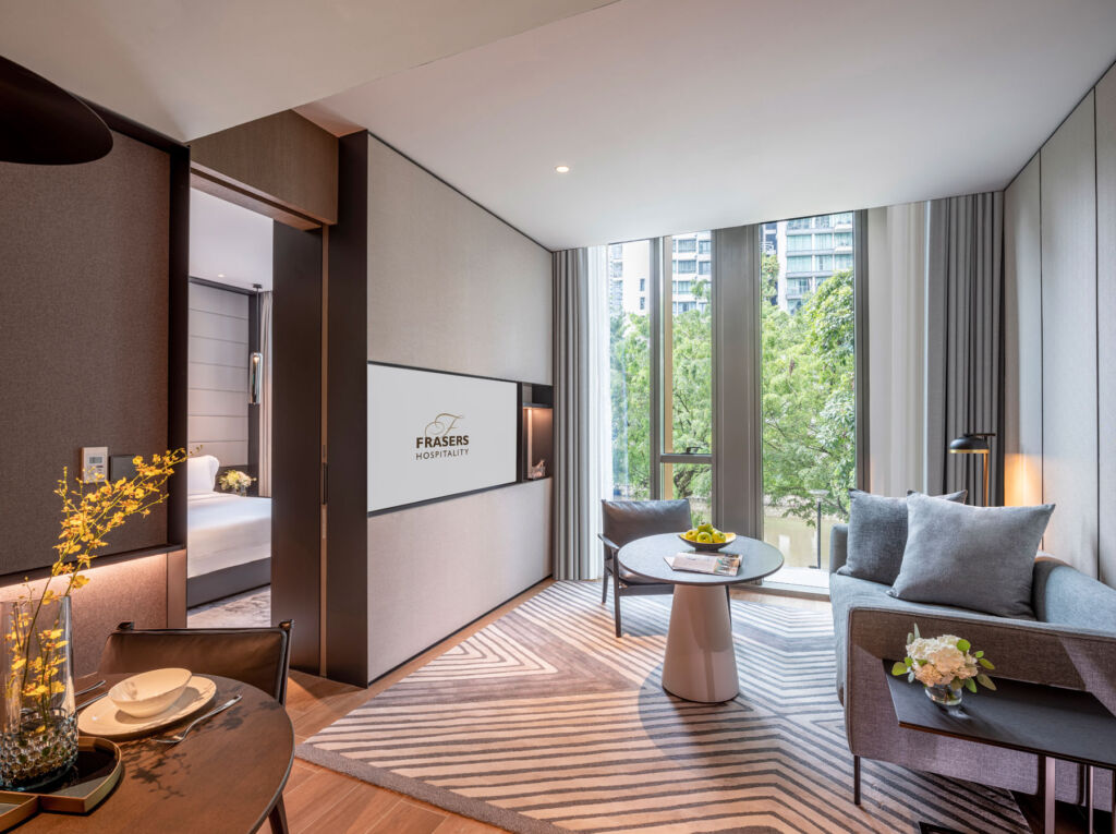 The interior of the one bedroom premier suite