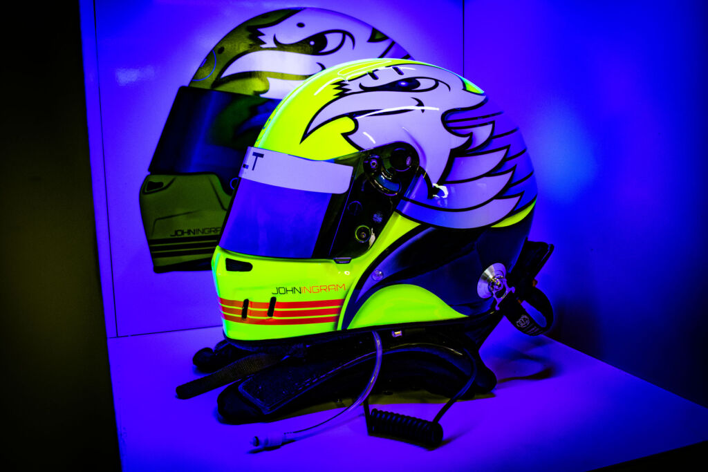 John Ingram's racing helmet