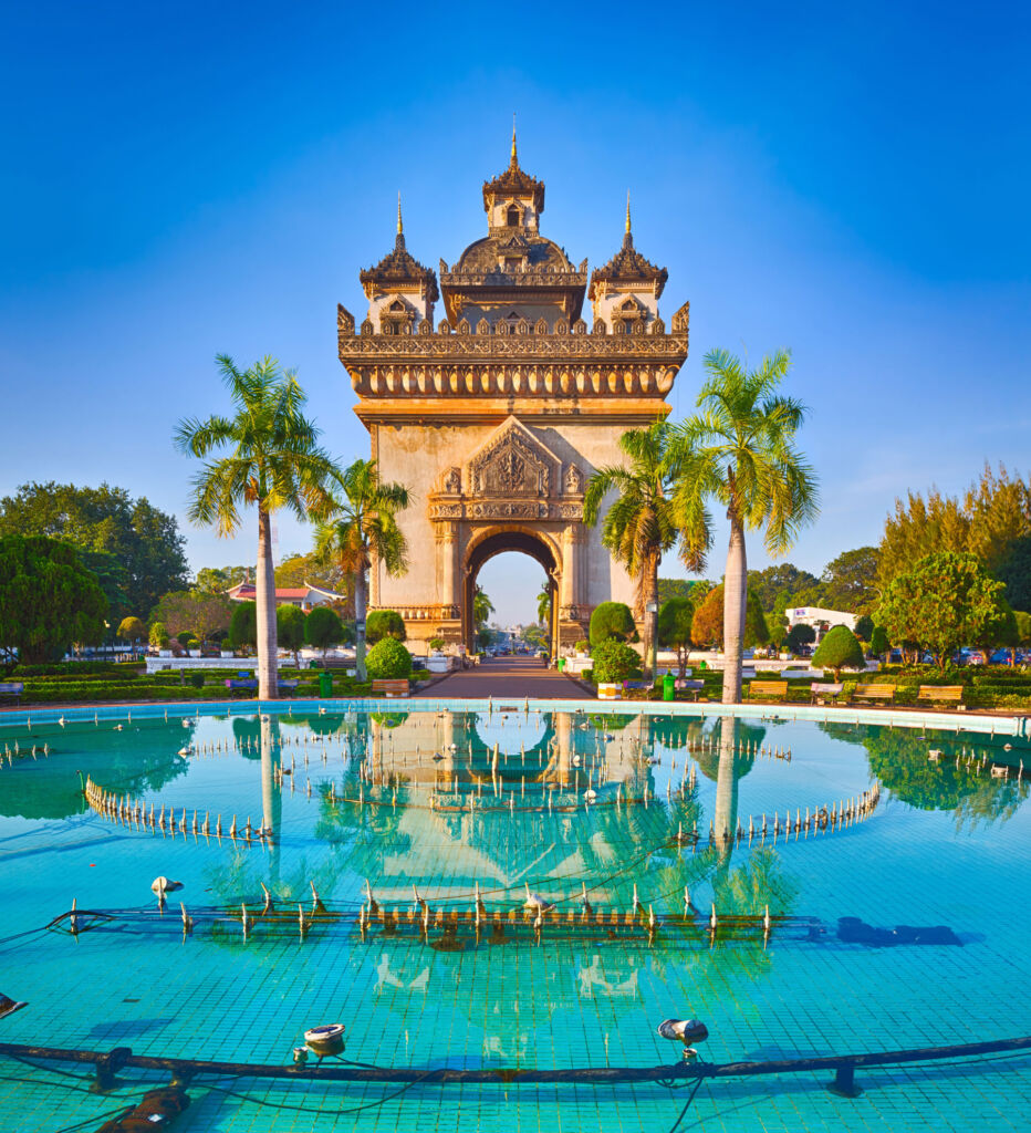 The Patuxay Monument in Vientiane