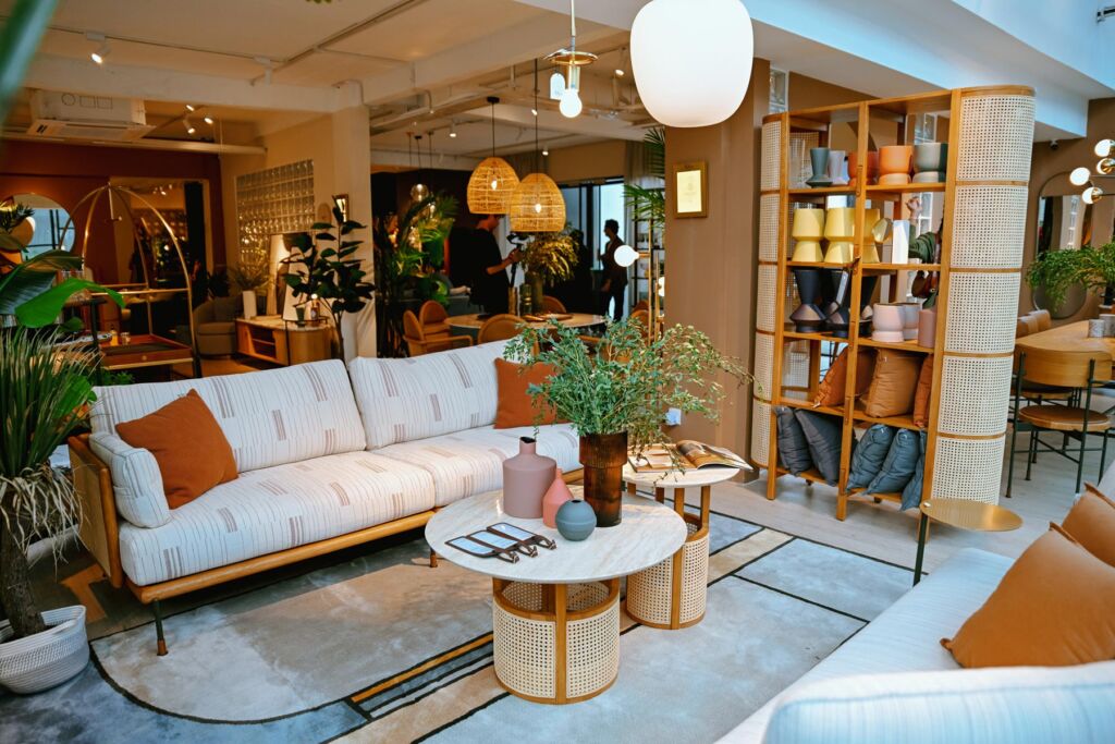 Living room products on display in Bangsar
