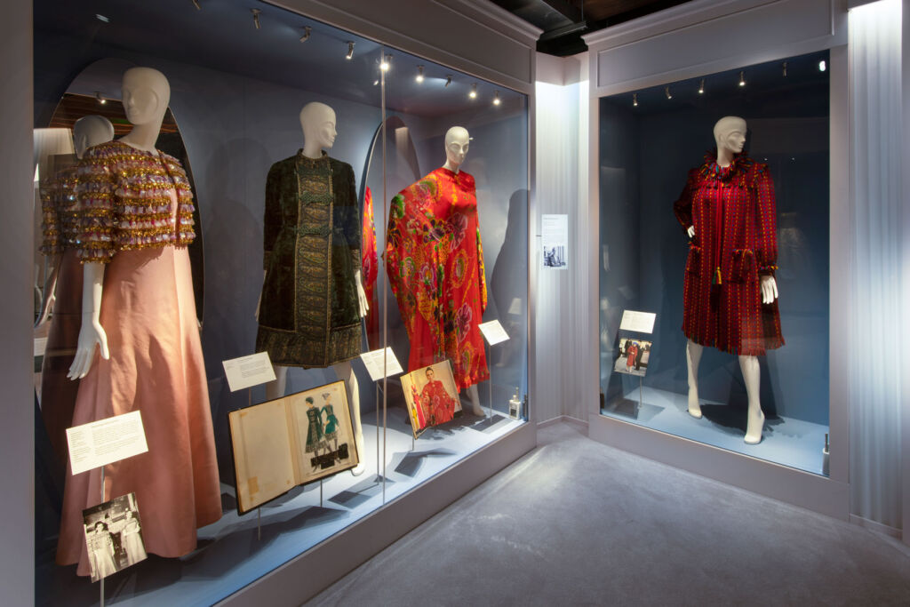 A display of women's clothing at the exhibition