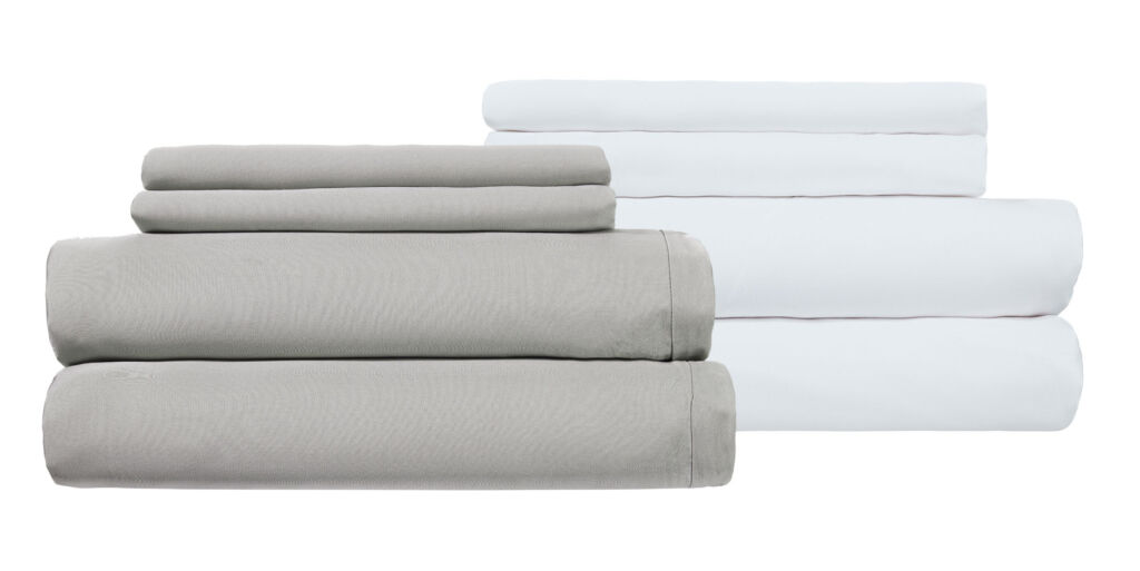 An image showing the grey and white colour options for the bedding