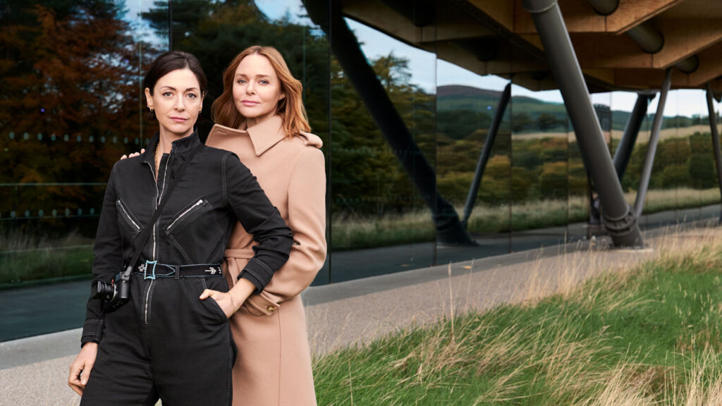 The sisters outside the world renowned MaCallan Distillery building