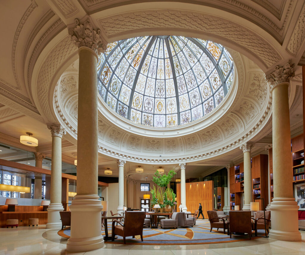 Inside the hotel's iconic Dome lounge