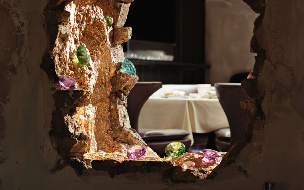 A hole in the wall at Geode London Restaurant and Bar in Knightsbridge