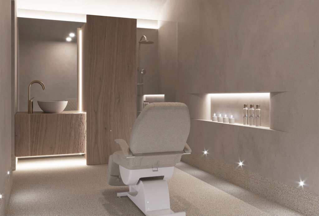 One of the spa treatment rooms for a single client