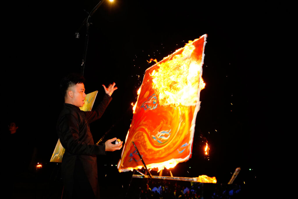 Pham Hong Minh performing his Eternal Dance of Wind and Fire