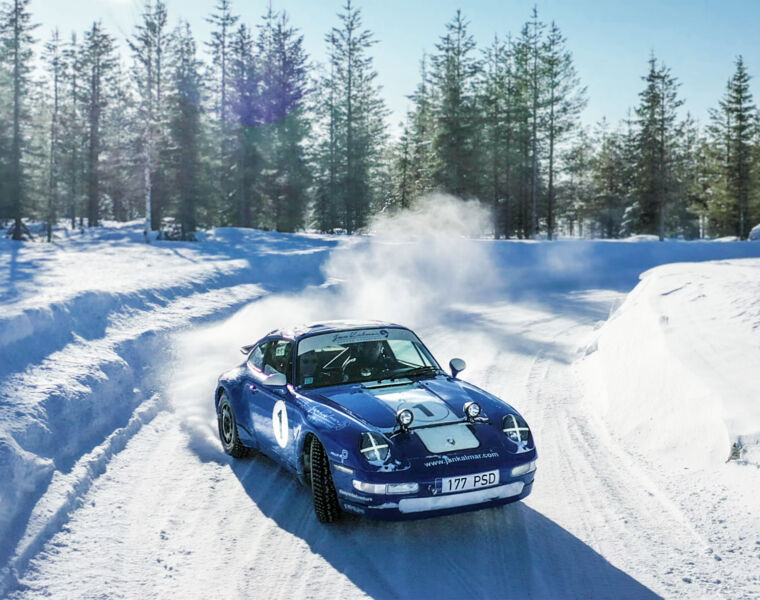 Experience the Thrill of Ice-driving in Air-cooled Porsche 911s in Lapland