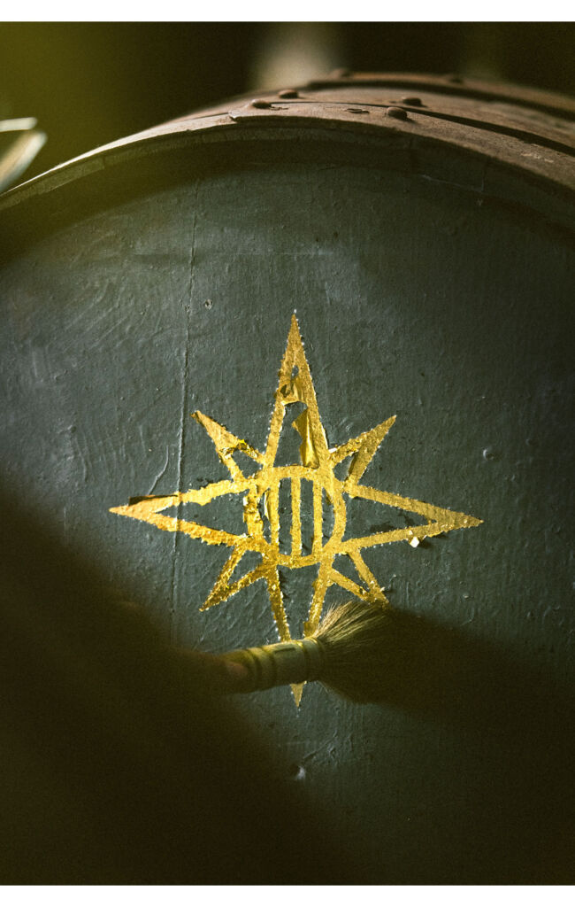 The gold star signifying the barrels excellence