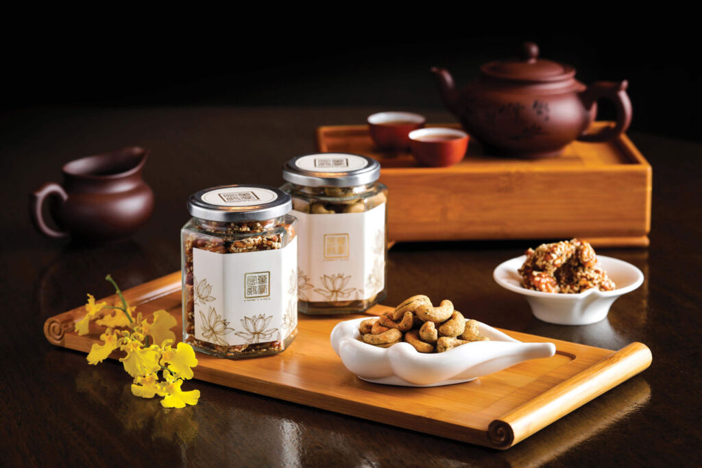 The jars of Candied Walnuts and Seaweed Cashews