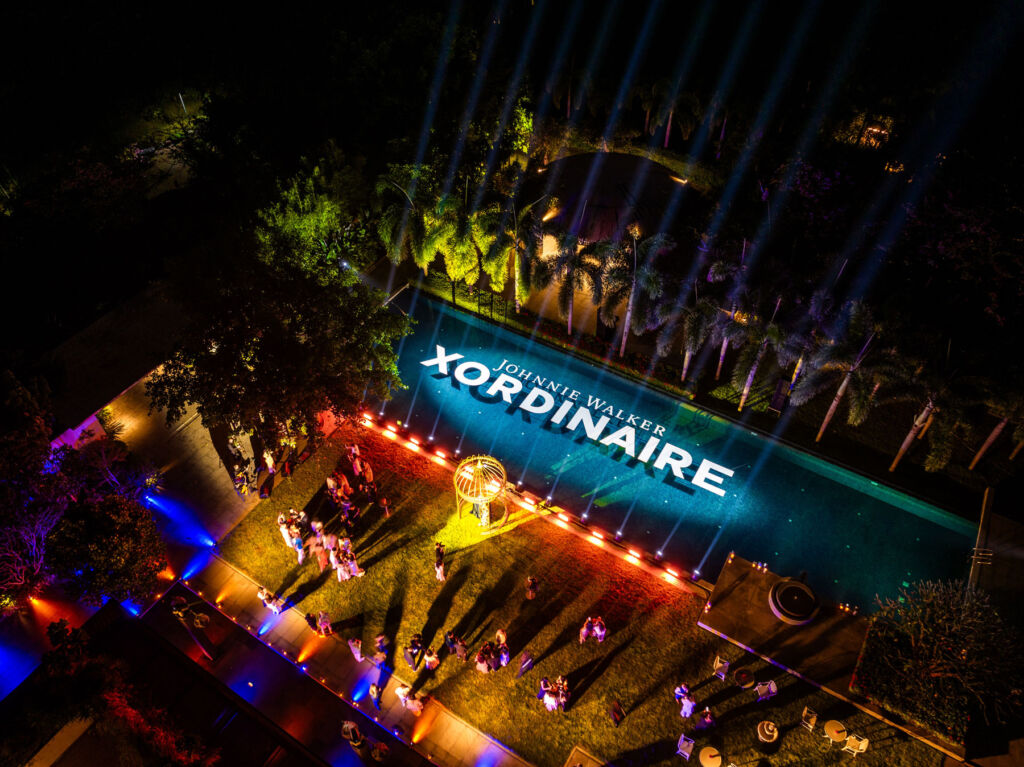 An aerial view of guests enjoying Xordinaire at its launch in Hainan, China