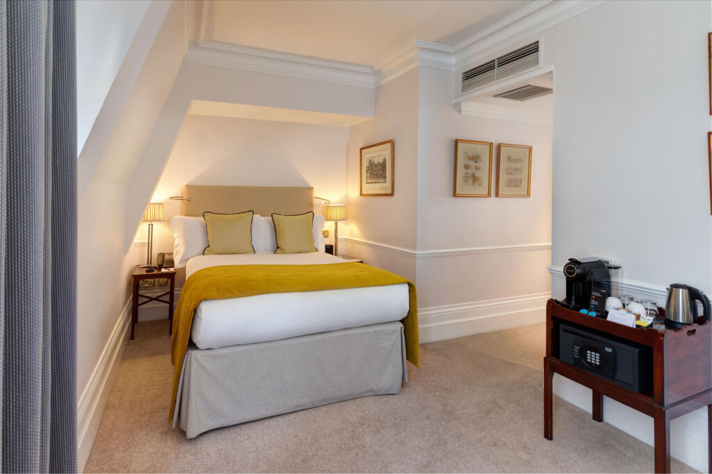 Inside one of the hotel's classically British bedroom suites