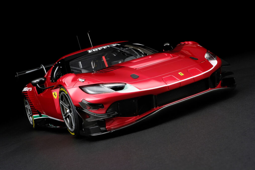 A front on view of the Ferrari replica model