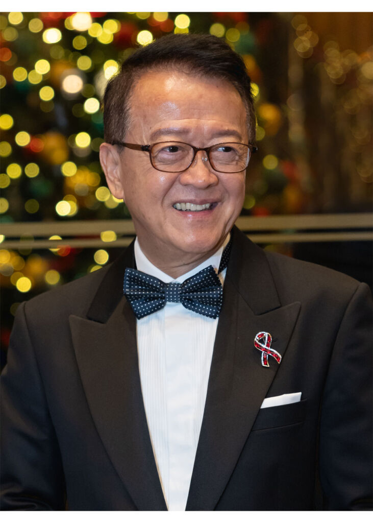 Tan Sri Jeffrey, dressed in a dinner suit to support a good cause