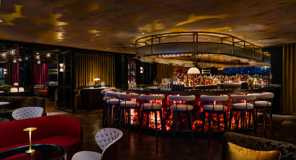 Qura Bar Opens Bringing a Sensory Odyssey, Rare Spirits and Hypnotic Views 11 A photograph of the main bar area
