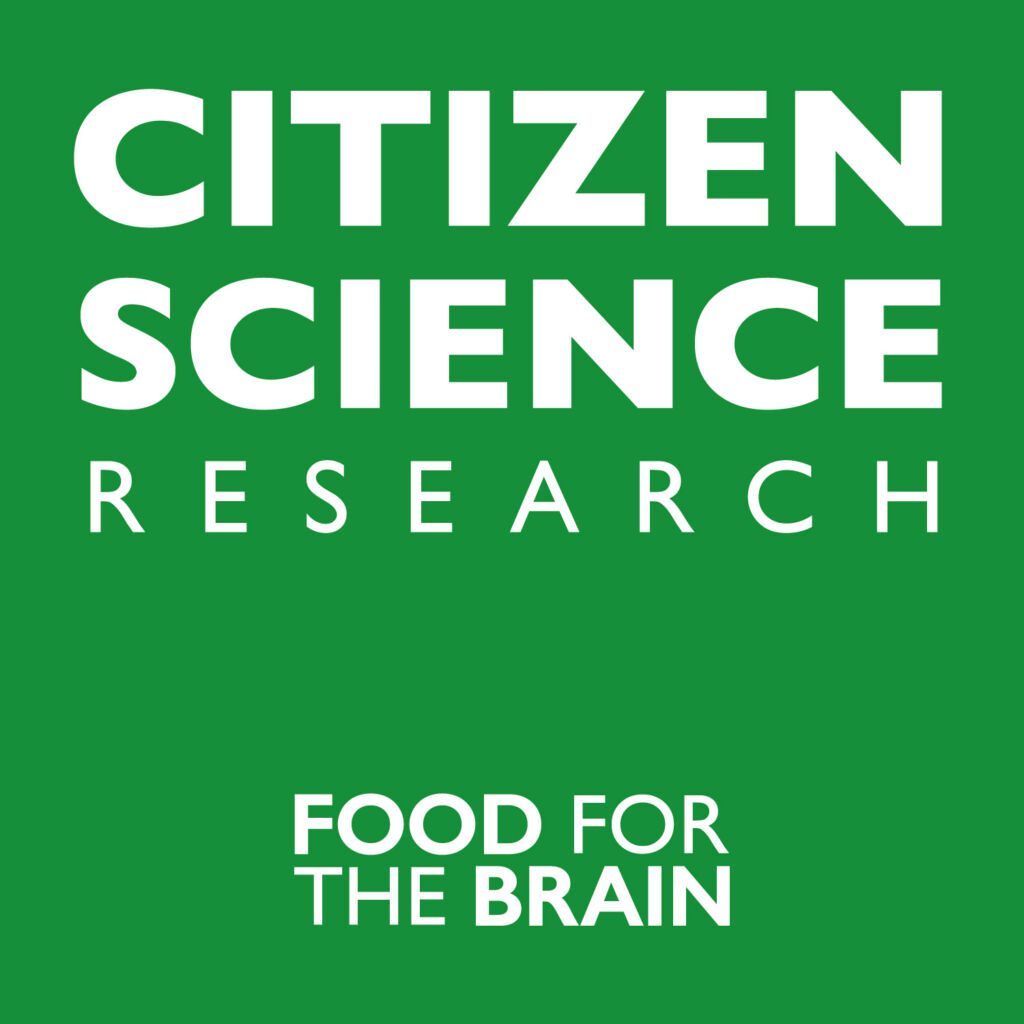 A green graphic with the words "Citizen Science Research"