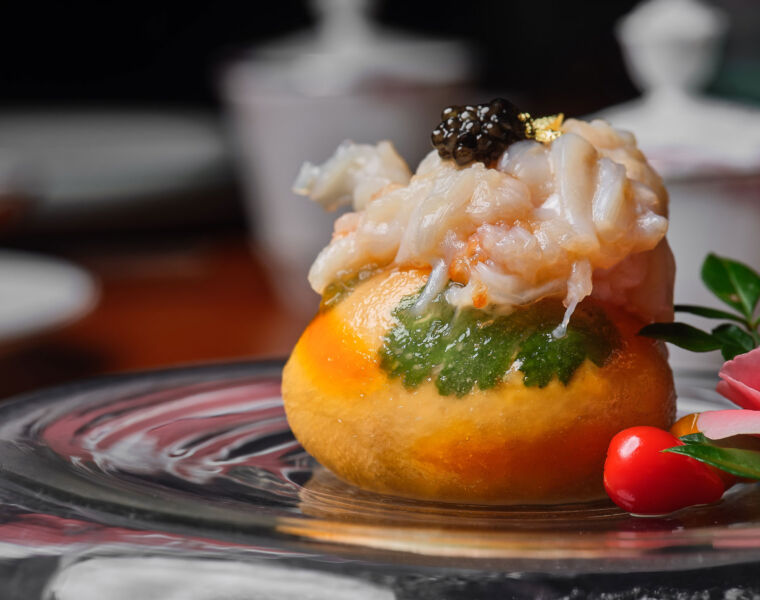 Legacy House's Steamed Lobster Dumpling with Caviar
