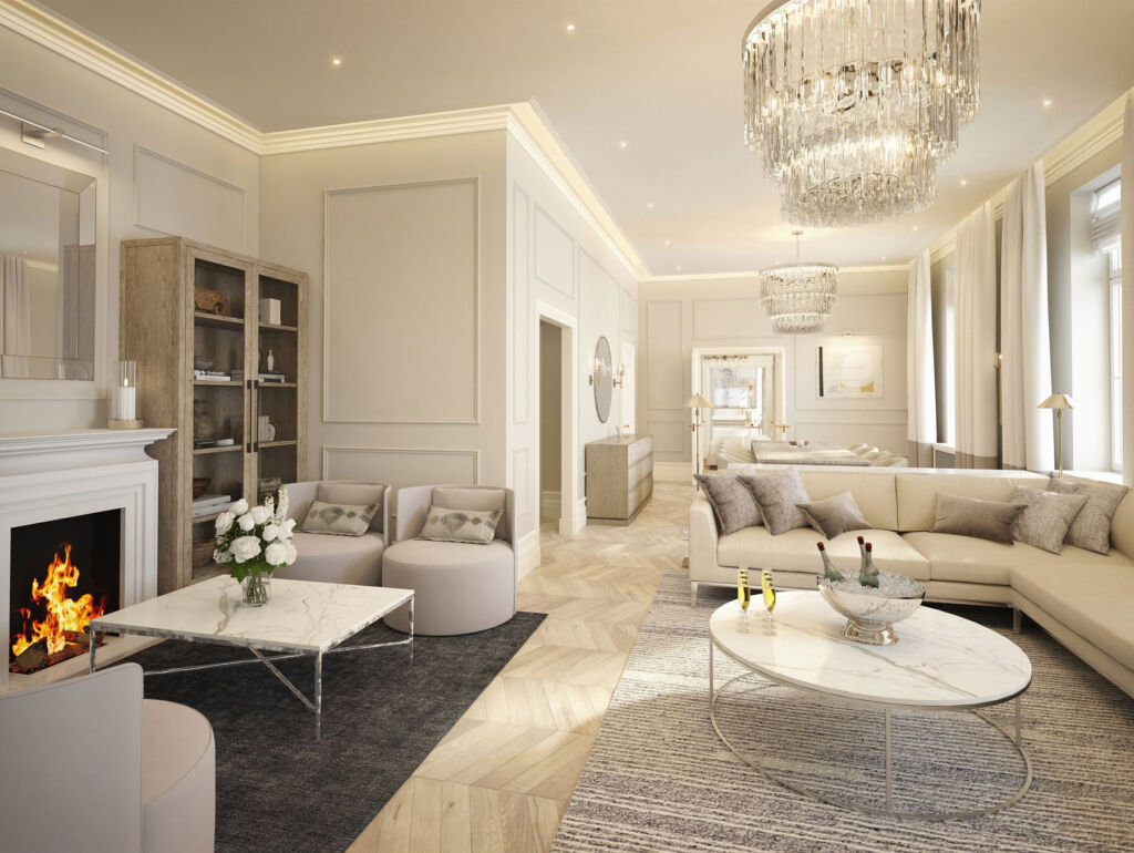 A rendering of the Imperial suite interior