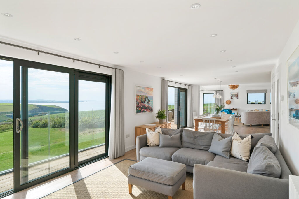 The expansive views from the property's living room