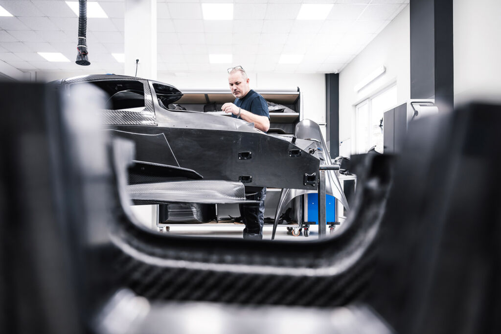 One of the hypercars being assembled