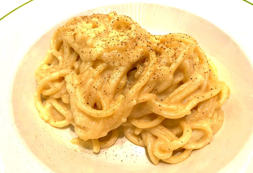 The Tonnarelli pasta dish