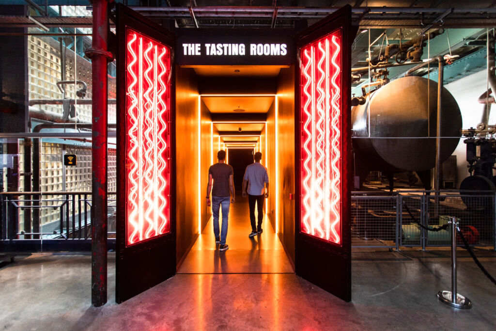 An Overview of The Guinness Storehouse's New Premium Brewery Experience 8 People entering into the experience