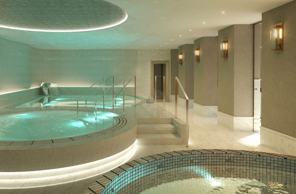 A rendering of the proposed swimming pool inside the spa