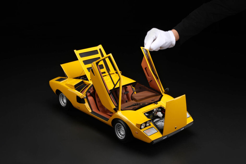 The Countach model with its doors etc. opened