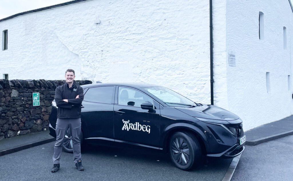 Sandy Fraser, Estates and Workplace, Employee Experience Manager at The Glenmorangie Company with the Nissan ARIYA