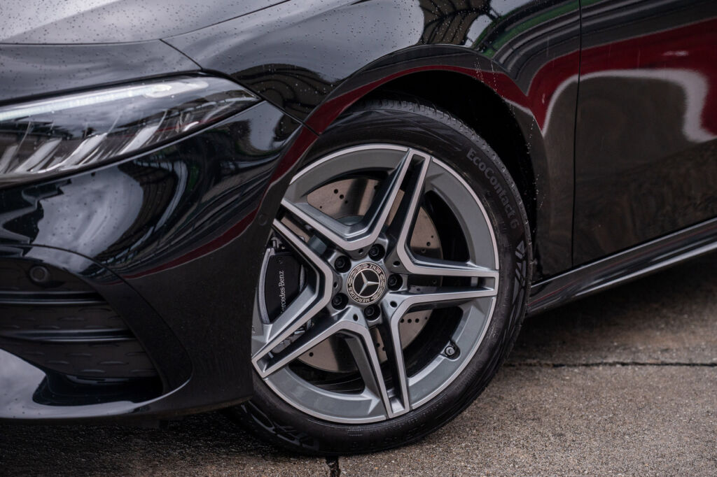 A photograph of the smart looking alloy wheels