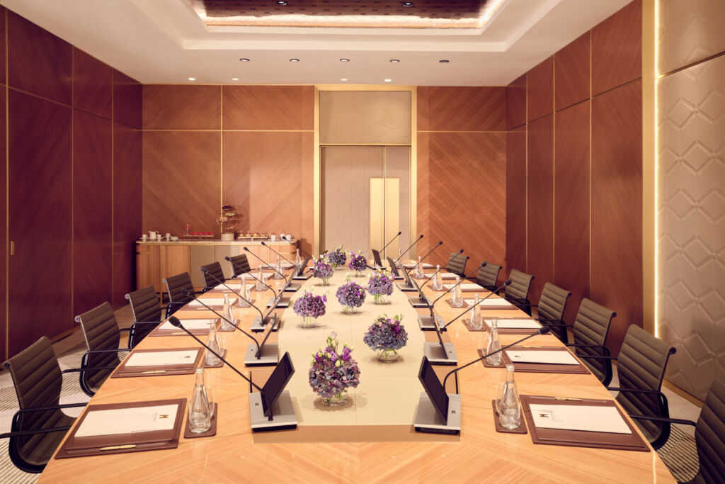 The interior of one of the meeting rooms